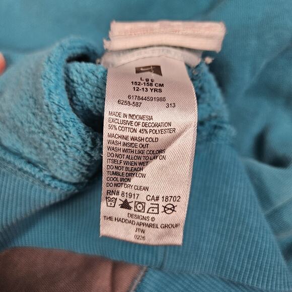 NIKE Engineered for World Class Hoodie Boys(12-13 YRS) Large Blue Orange Retro - Picture 4 of 5